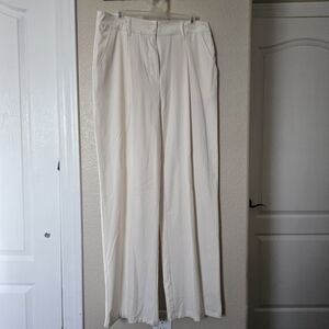 Elegant Cream Wide-Leg Trousers